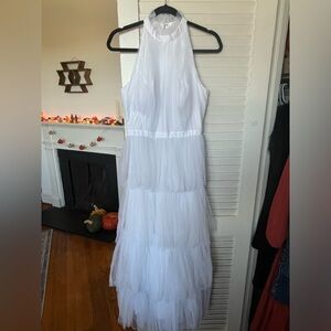 White Tulle Maxi Dress by Shop Wanna B